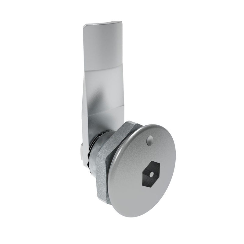 SOUTHCO Quarter-Turn Cam Latch, Bellcore Electronics, 14mm (.55 in) Grip, Sealed, Zinc Alloy, Chrome Plated, Bright [E5-1-191-081]