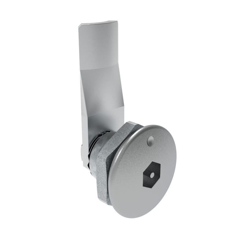 SOUTHCO Quarter-Turn Cam Latch, Bellcore Electronics, 16mm (.63 in) Grip, Sealed, Zinc Alloy, Chrome Plated, Bright [E5-1-191-091]