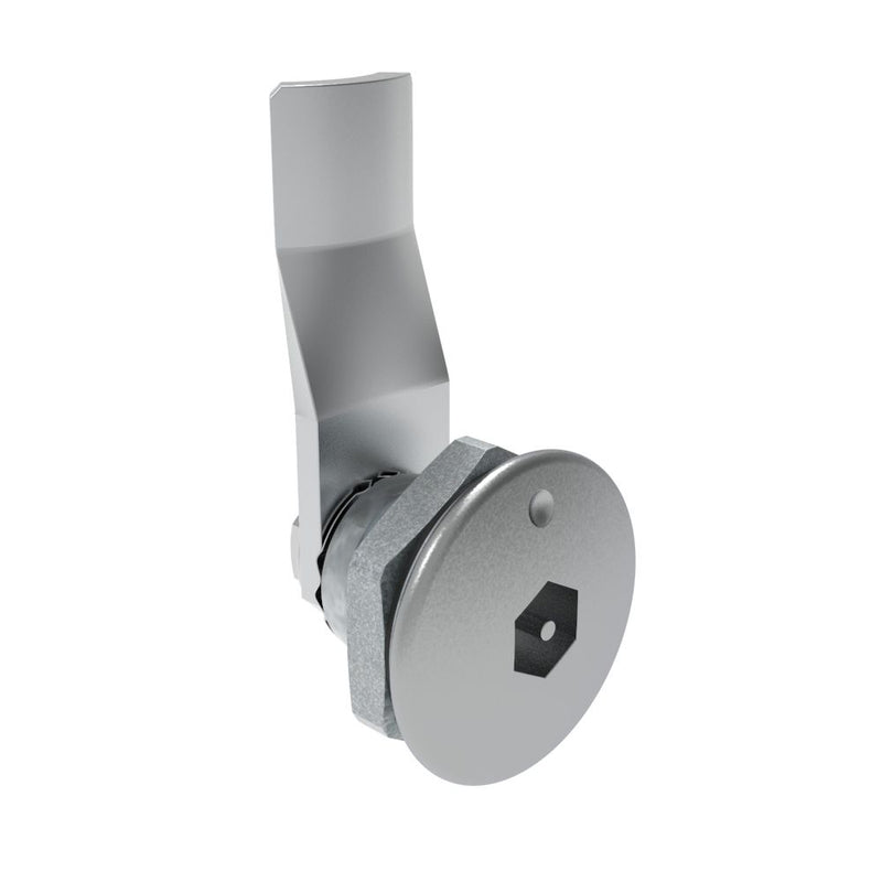 SOUTHCO Quarter-Turn Cam Latch, Bellcore Electronics, 18mm (.71 in) Grip, Sealed, Zinc Alloy, Chrome Plated, Bright [E5-1-191-101]