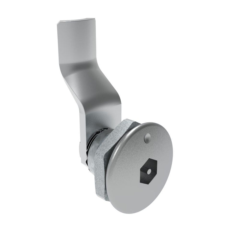 SOUTHCO Quarter-Turn Cam Latch, Bellcore Electronics, 26mm (1.02 in) Grip, Sealed, Zinc Alloy, Chrome Plated, Bright [E5-1-191-141]