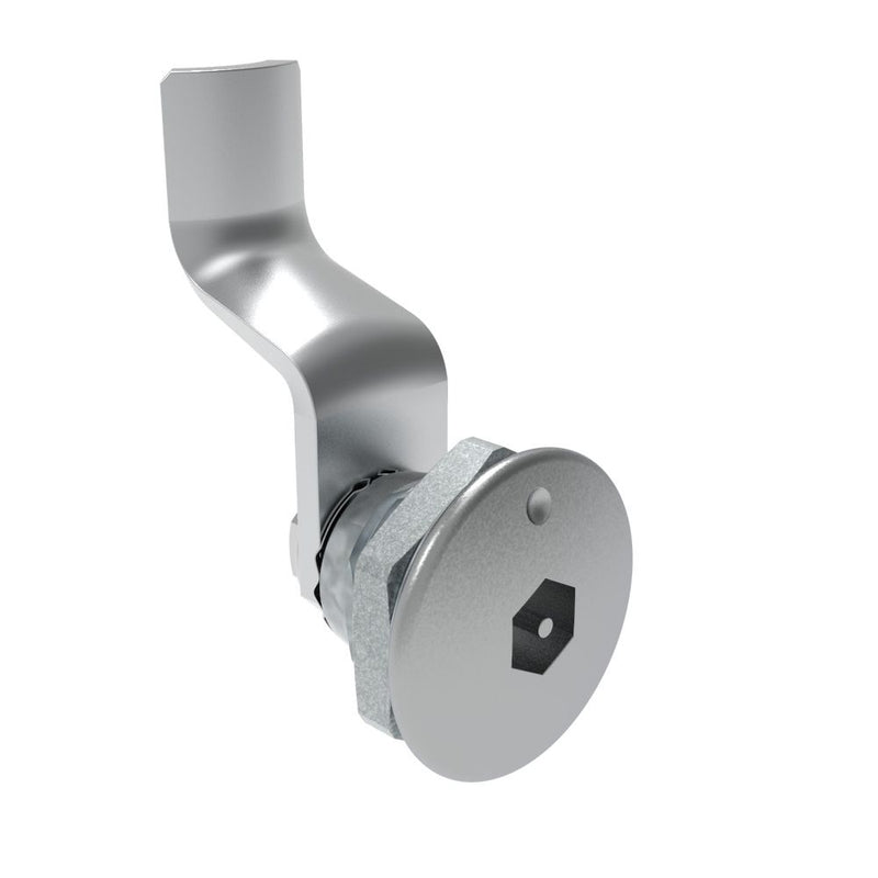 SOUTHCO Quarter-Turn Cam Latch, Bellcore Electronics, 34mm (1.34 in) Grip, Not Sealed, Zinc Alloy, Chrome Plated, Bright [E5-1-191-180]