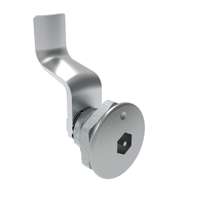 SOUTHCO Quarter-Turn Cam Latch, Bellcore Electronics, 36mm (1.42 in) Grip, Not Sealed, Zinc Alloy, Chrome Plated, Bright [E5-1-191-190]