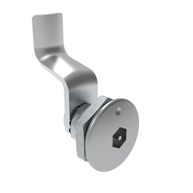 SOUTHCO Quarter-Turn Cam Latch, Bellcore Electronics, 36mm (1.42 in) Grip, Sealed, Zinc Alloy, Chrome Plated, Bright [E5-1-191-191]