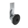 SOUTHCO Quarter-Turn Cam Latch, Bellcore Electronics, 12mm (.47 in) Grip, Not Sealed, Zinc Alloy, Powder Coat, Black [E5-1-195-070]