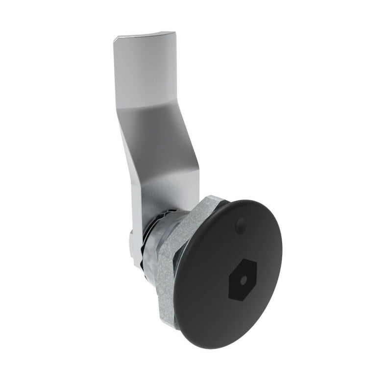 SOUTHCO Quarter-Turn Cam Latch, Bellcore Electronics, 20mm (.79 in) Grip, Not Sealed, Zinc Alloy, Powder Coat, Black [E5-1-195-110]