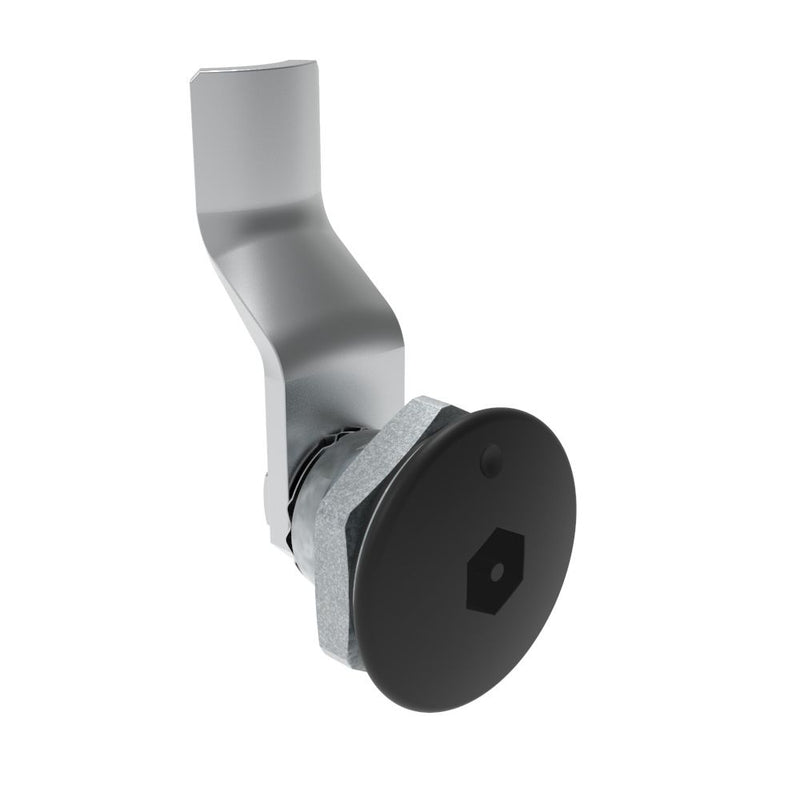 SOUTHCO Quarter-Turn Cam Latch, Bellcore Electronics, 26mm (1.02 in) Grip, Sealed, Zinc Alloy, Powder Coat, Black [E5-1-195-141]