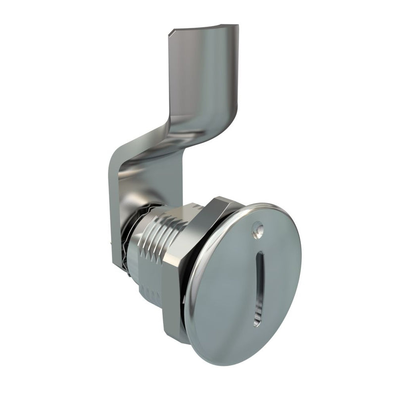 SOUTHCO Quarter-Turn Cam Latch, Slotted Recess, 6mm (.24 in) Grip, Sealed, Zinc Alloy, Chrome Plated, Bright [E5-2-001-001]