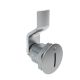 SOUTHCO Quarter-Turn Cam Latch, Slotted Recess, 8mm (.31 in) Grip, Not Sealed, Zinc Alloy, Chrome Plated, Bright [E5-2-001-010]