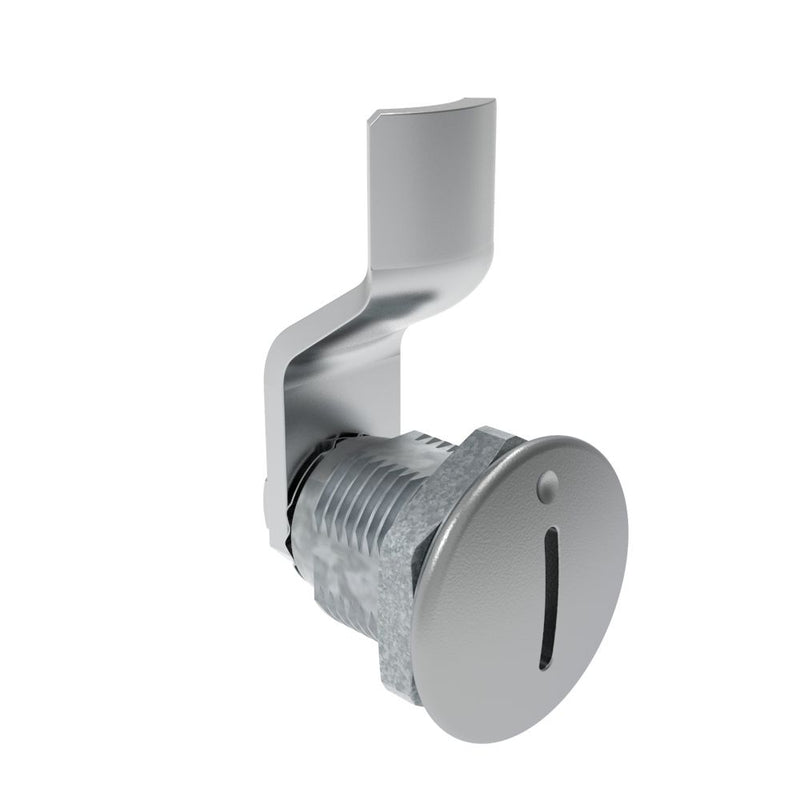 SOUTHCO Quarter-Turn Cam Latch, Slotted Recess, 8mm (.31 in) Grip, Not Sealed, Zinc Alloy, Chrome Plated, Bright [E5-2-001-010]