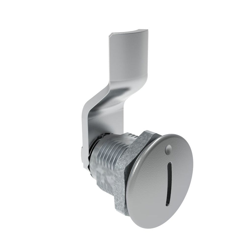 SOUTHCO Quarter-Turn Cam Latch, Slotted Recess, 10mm (.39 in) Grip, Sealed, Zinc Alloy, Chrome Plated, Bright [E5-2-001-021]