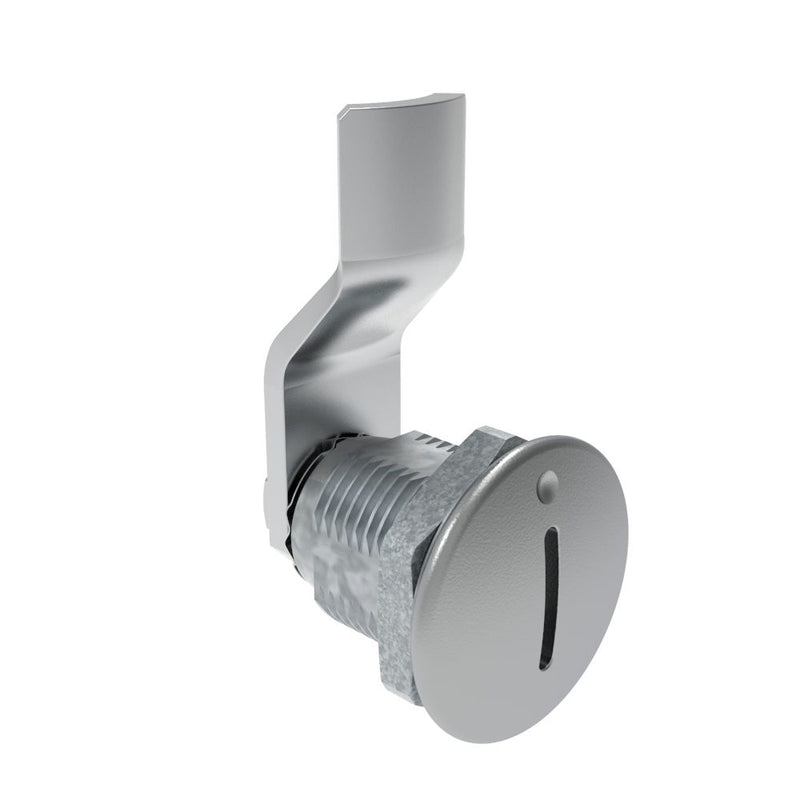 SOUTHCO Quarter-Turn Cam Latch, Slotted Recess, 12mm (.47 in) Grip, Not Sealed, Zinc Alloy, Chrome Plated, Bright [E5-2-001-030]