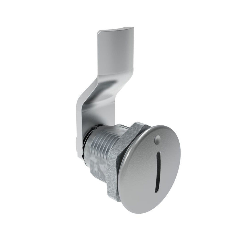 SOUTHCO Quarter-Turn Cam Latch, Slotted Recess, 12mm (.47 in) Grip, Sealed, Zinc Alloy, Chrome Plated, Bright [E5-2-001-031]