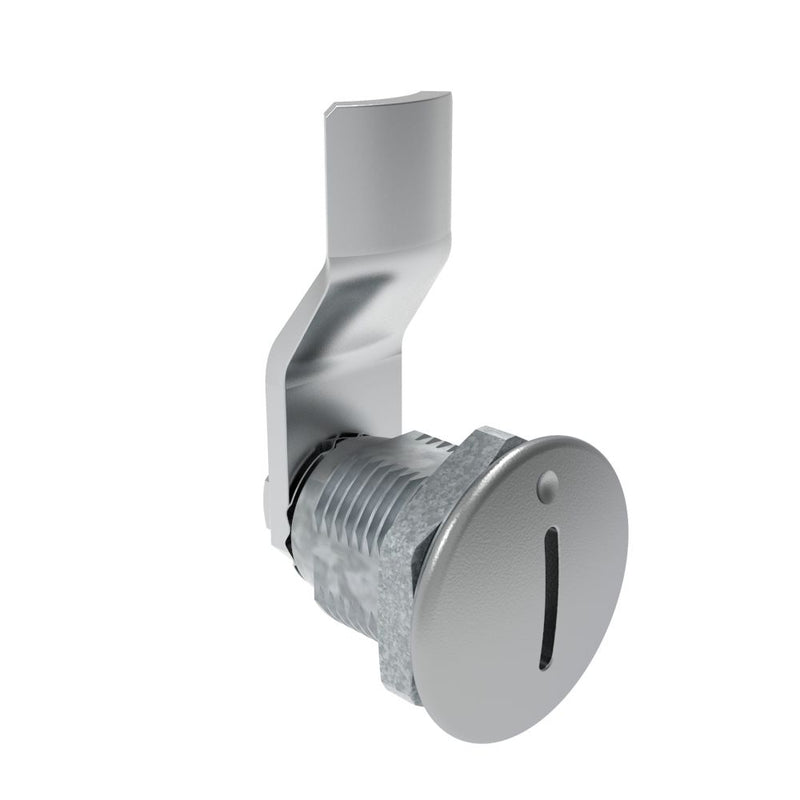 SOUTHCO Quarter-Turn Cam Latch, Slotted Recess, 14mm (.55 in) Grip, Not Sealed, Zinc Alloy, Chrome Plated, Bright [E5-2-001-040]