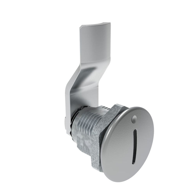 SOUTHCO Quarter-Turn Cam Latch, Slotted Recess, 14mm (.55 in) Grip, Sealed, Zinc Alloy, Chrome Plated, Bright [E5-2-001-041]