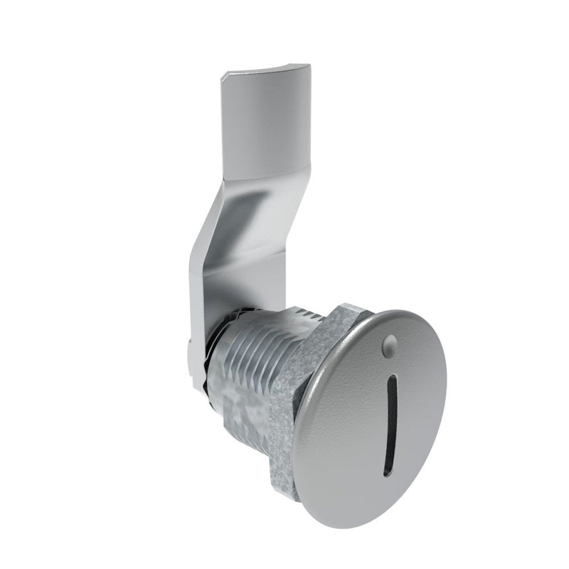 SOUTHCO Quarter-Turn Cam Latch, Slotted Recess, 16mm (.63 in) Grip, Not Sealed, Zinc Alloy, Chrome Plated, Bright [E5-2-001-050]