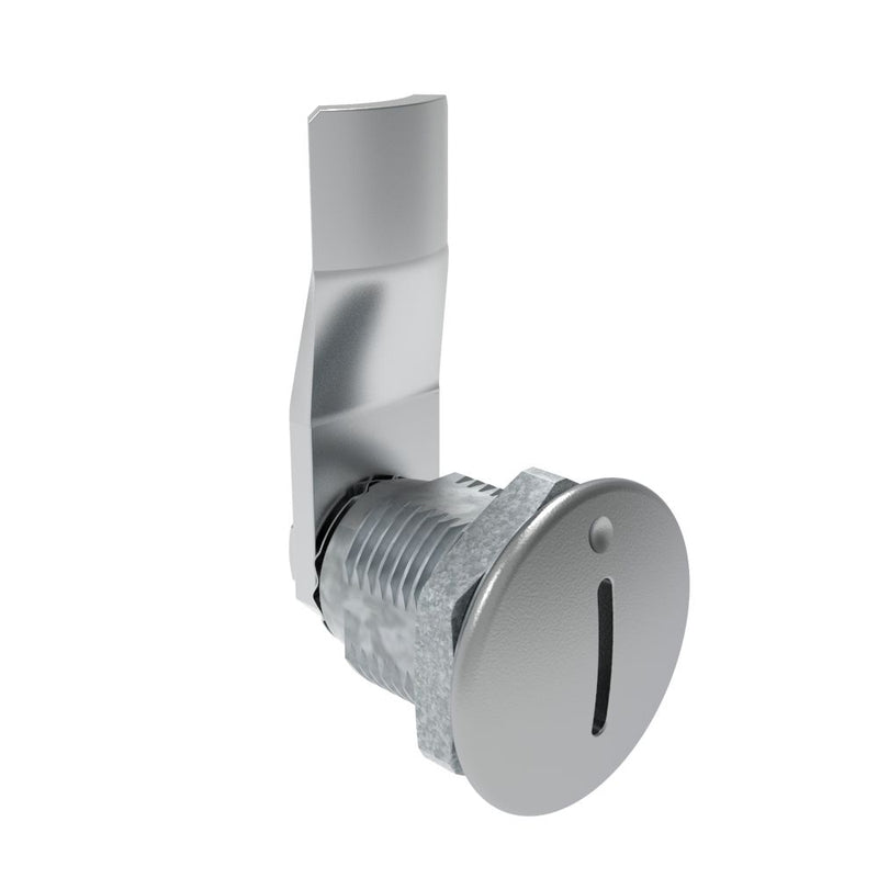 SOUTHCO Quarter-Turn Cam Latch, Slotted Recess, 20mm (.79 in) Grip, Not Sealed, Zinc Alloy, Chrome Plated, Bright [E5-2-001-070]
