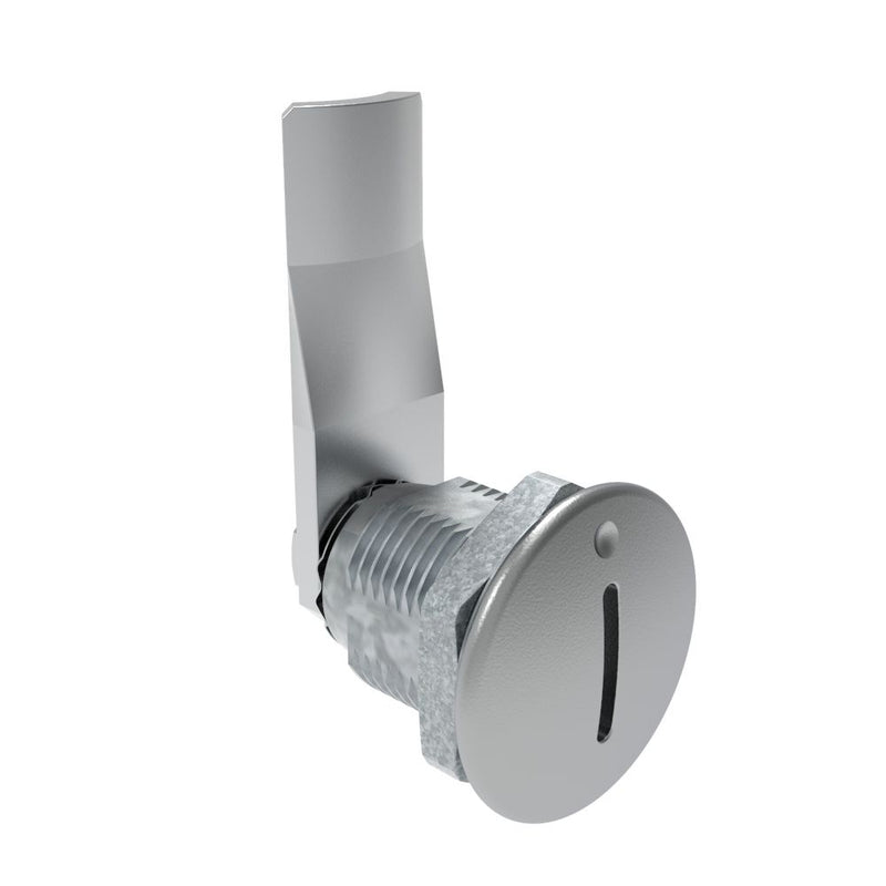 SOUTHCO Quarter-Turn Cam Latch, Slotted Recess, 24mm (.94 in) Grip, Not Sealed, Zinc Alloy, Chrome Plated, Bright [E5-2-001-090]