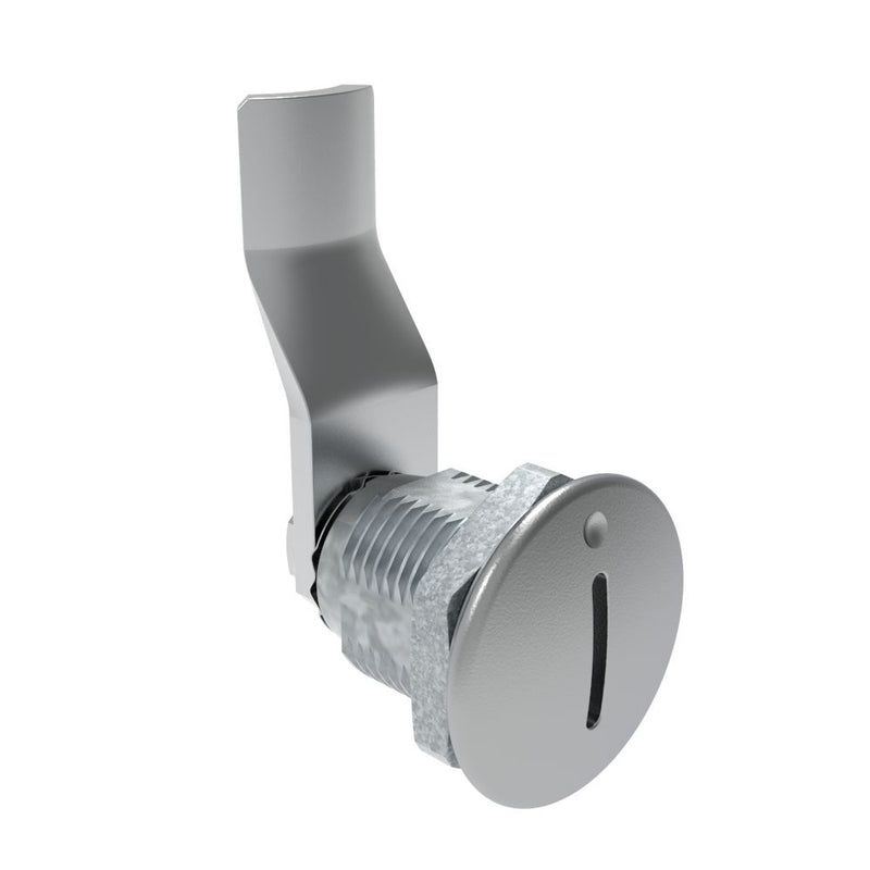 SOUTHCO Quarter-Turn Cam Latch, Slotted Recess, 30mm (1.18 in) Grip, Not Sealed, Zinc Alloy, Chrome Plated, Bright [E5-2-001-120]