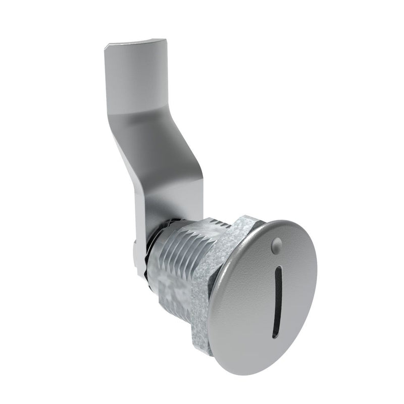 SOUTHCO Quarter-Turn Cam Latch, Slotted Recess, 32mm (1.25 in) Grip, Not Sealed, Zinc Alloy, Chrome Plated, Bright [E5-2-001-130]