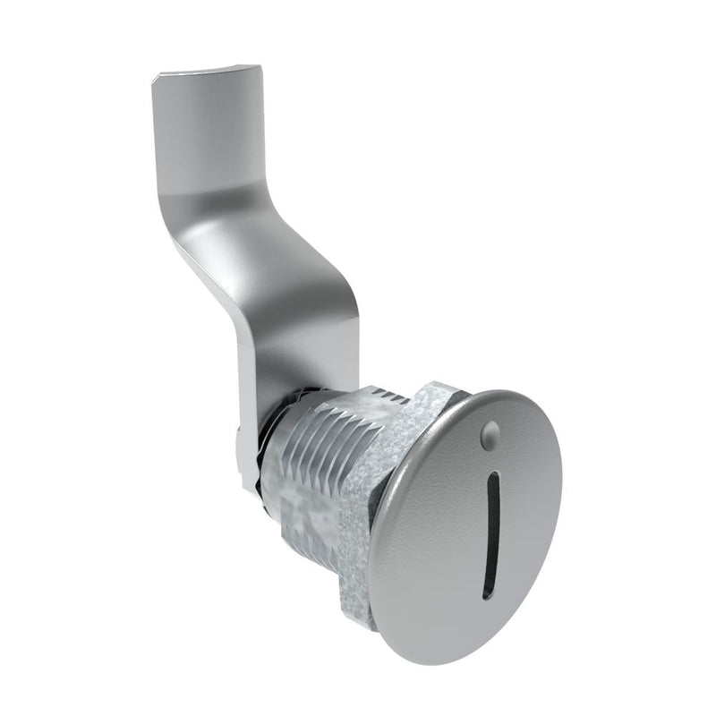 SOUTHCO Quarter-Turn Cam Latch, Slotted Recess, 38mm (1.50 in) Grip, Not Sealed, Zinc Alloy, Chrome Plated, Bright [E5-2-001-160]