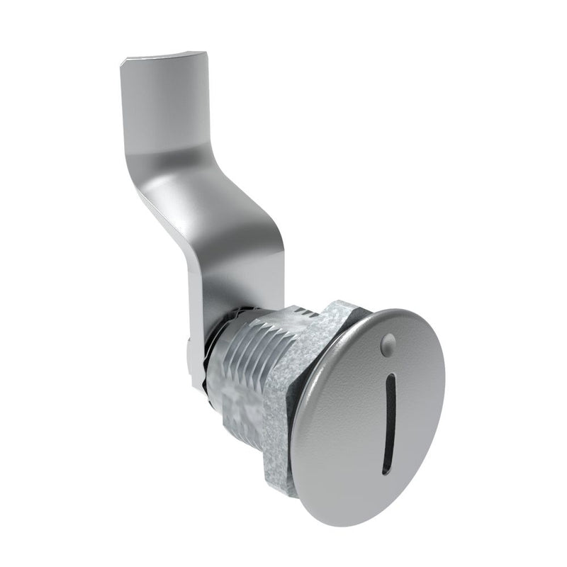 SOUTHCO Quarter-Turn Cam Latch, Slotted Recess, 38mm (1.50 in) Grip, Sealed, Zinc Alloy, Chrome Plated, Bright [E5-2-001-161]