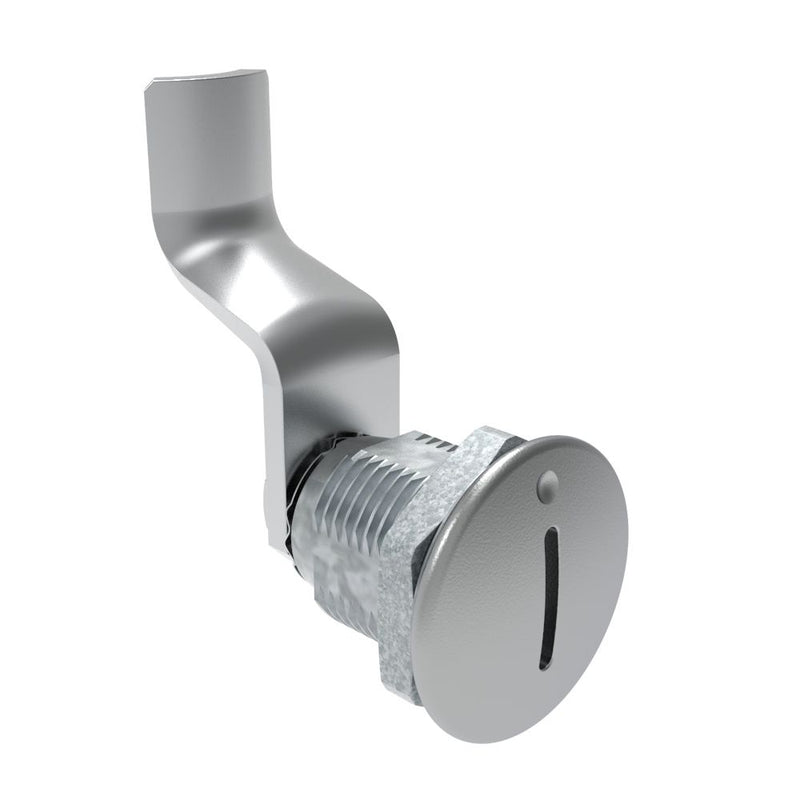 SOUTHCO Quarter-Turn Cam Latch, Slotted Recess, 42mm (1.65 in) Grip, Not Sealed, Zinc Alloy, Chrome Plated, Bright [E5-2-001-180]