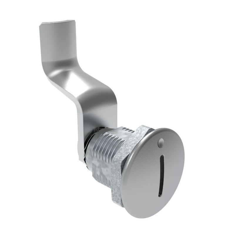 SOUTHCO Quarter-Turn Cam Latch, Slotted Recess, 44mm (1.73 in) Grip, Not Sealed, Zinc Alloy, Chrome Plated, Bright [E5-2-001-190]