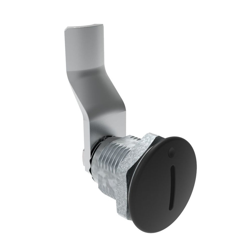 SOUTHCO Quarter-Turn Cam Latch, Slotted Recess, 32mm (1.25 in) Grip, Sealed, Zinc Alloy, Powder Coat, Black [E5-2-005-131]