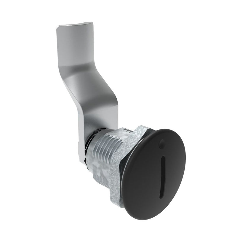 SOUTHCO Quarter-Turn Cam Latch, Slotted Recess, 34mm (1.34 in) Grip, Sealed, Zinc Alloy, Powder Coat, Black [E5-2-005-141]