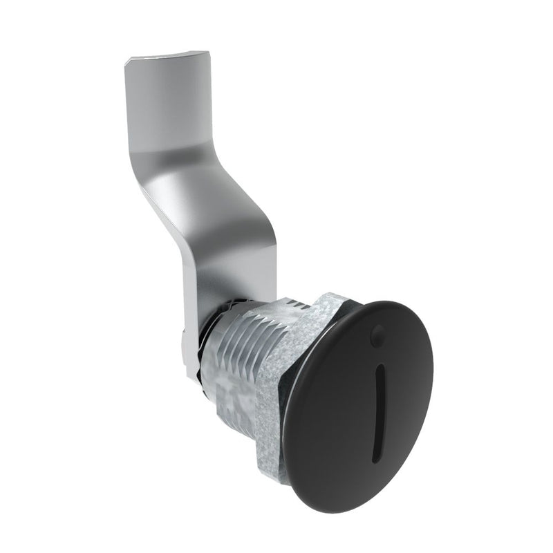 SOUTHCO Quarter-Turn Cam Latch, Slotted Recess, 36mm (1.42 in) Grip, Sealed, Zinc Alloy, Powder Coat, Black [E5-2-005-151]