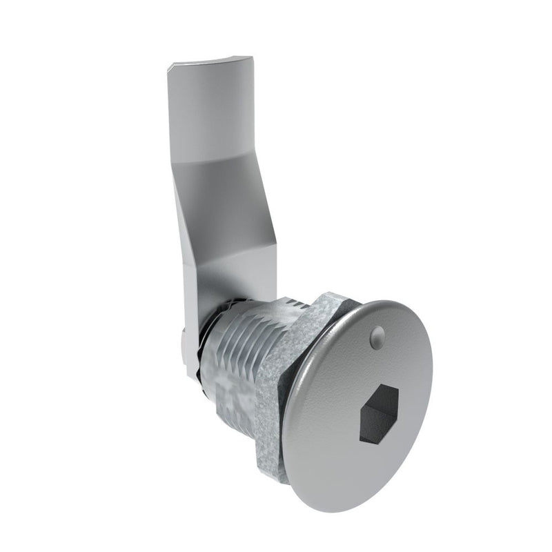 SOUTHCO Quarter-Turn Cam Latch, 8 mm Hex Recess, 26mm (1.02 in) Grip, Sealed, Zinc Alloy, Chrome Plated, Bright [E5-2-011-101]