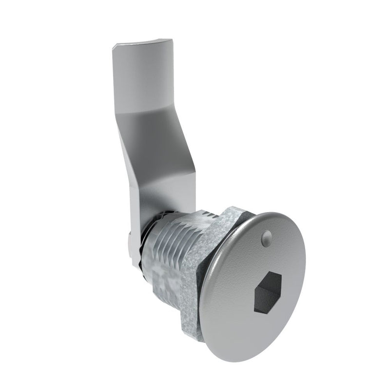 SOUTHCO Quarter-Turn Cam Latch, 8 mm Hex Recess, 28mm (1.10 in) Grip, Sealed, Zinc Alloy, Chrome Plated, Bright [E5-2-011-111]