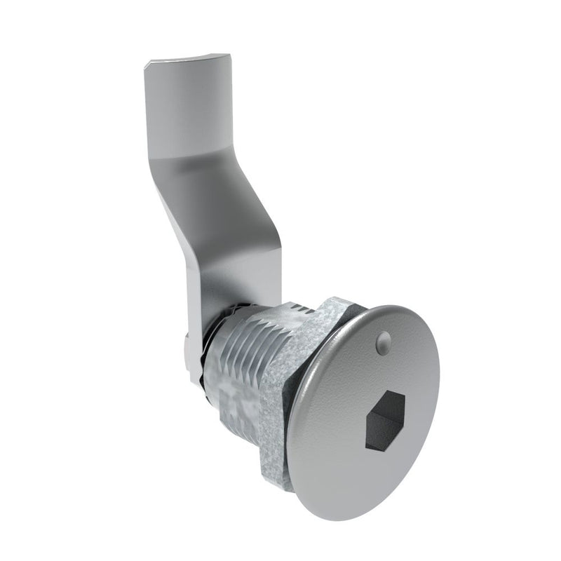 SOUTHCO Quarter-Turn Cam Latch, 8 mm Hex Recess, 32mm (1.25 in) Grip, Sealed, Zinc Alloy, Chrome Plated, Bright [E5-2-011-131]
