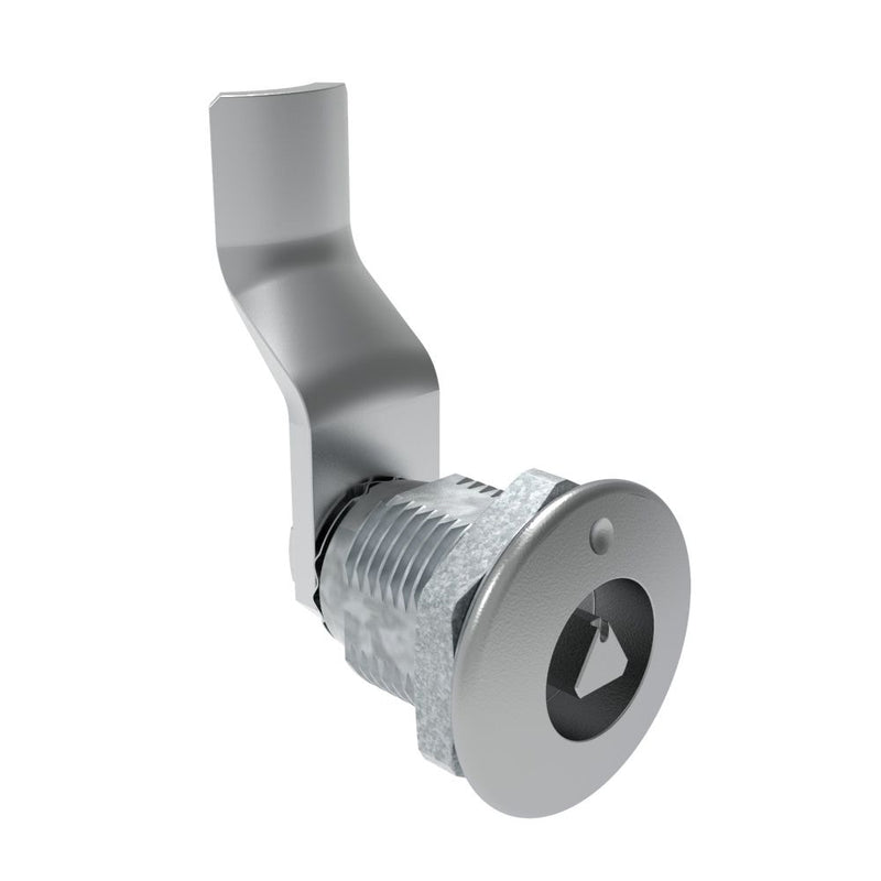 SOUTHCO Quarter-Turn Cam Latch, 7 mm Triangle Recess, 34mm (1.34 in) Grip, Not Sealed, Zinc Alloy, Chrome Plated, Bright [E5-2-021-140]