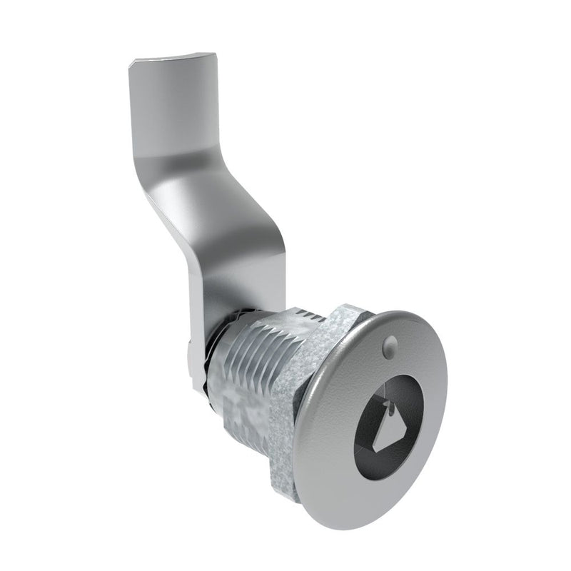SOUTHCO Quarter-Turn Cam Latch, 7 mm Triangle Recess, 36mm (1.42 in) Grip, Not Sealed, Zinc Alloy, Chrome Plated, Bright [E5-2-021-150]