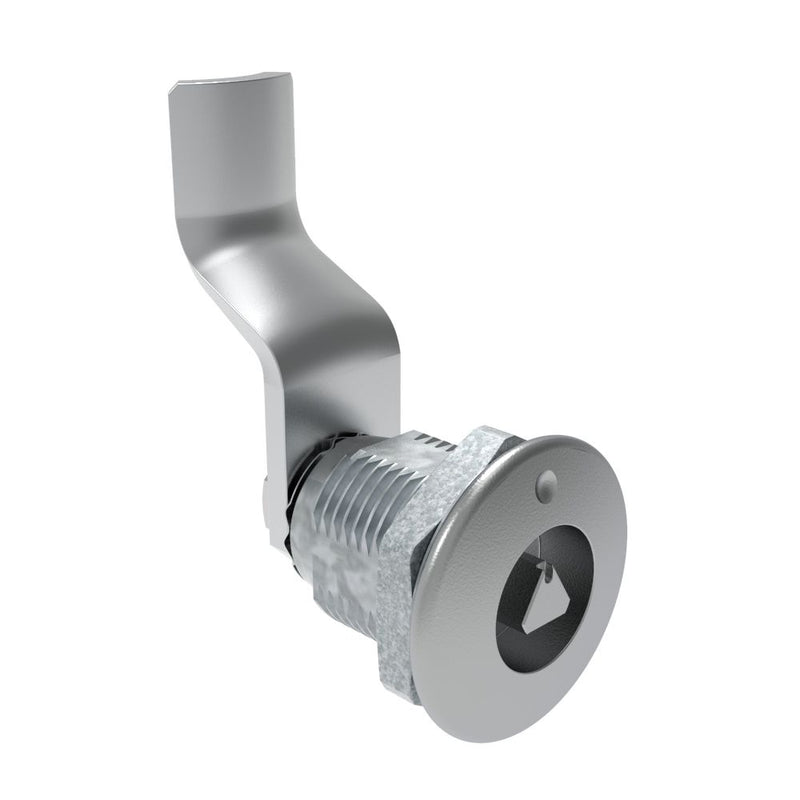 SOUTHCO Quarter-Turn Cam Latch, 7 mm Triangle Recess, 38mm (1.50 in) Grip, Not Sealed, Zinc Alloy, Chrome Plated, Bright [E5-2-021-160]