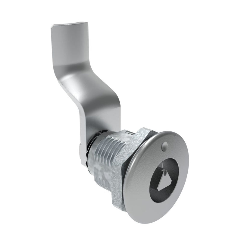 SOUTHCO Quarter-Turn Cam Latch, 7 mm Triangle Recess, 38mm (1.50 in) Grip, Sealed, Zinc Alloy, Chrome Plated, Bright [E5-2-021-161]