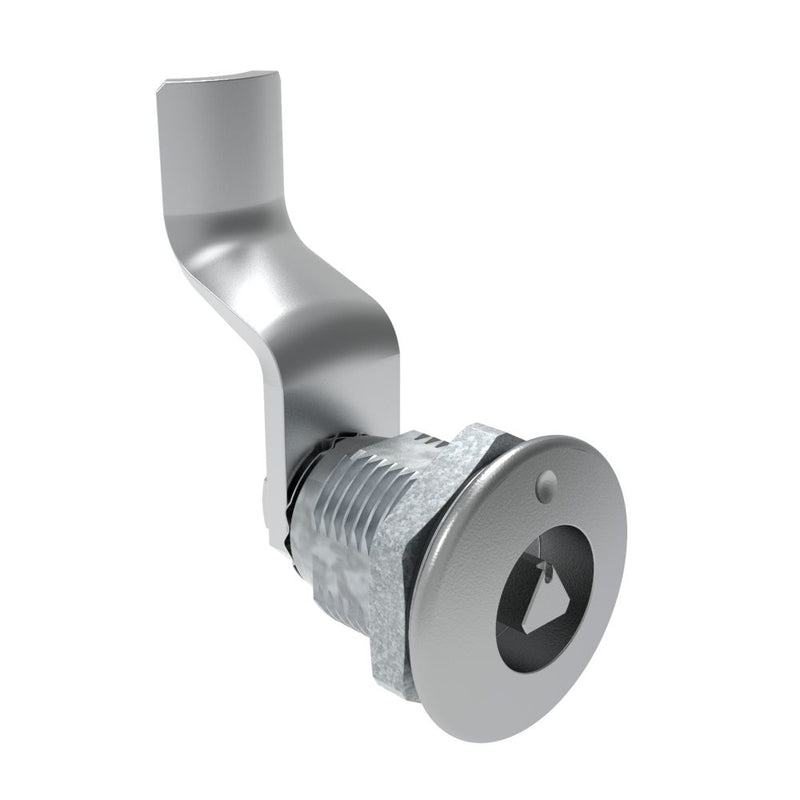 SOUTHCO Quarter-Turn Cam Latch, 7 mm Triangle Recess, 40mm (1.57 in) Grip, Sealed, Zinc Alloy, Chrome Plated, Bright [E5-2-021-171]