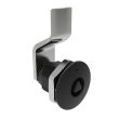 SOUTHCO Quarter-Turn Cam Latch, 7 mm Triangle Recess, 6mm (.24 in) Grip, Sealed, Zinc Alloy, Powder Coat, Black [E5-2-025-001]