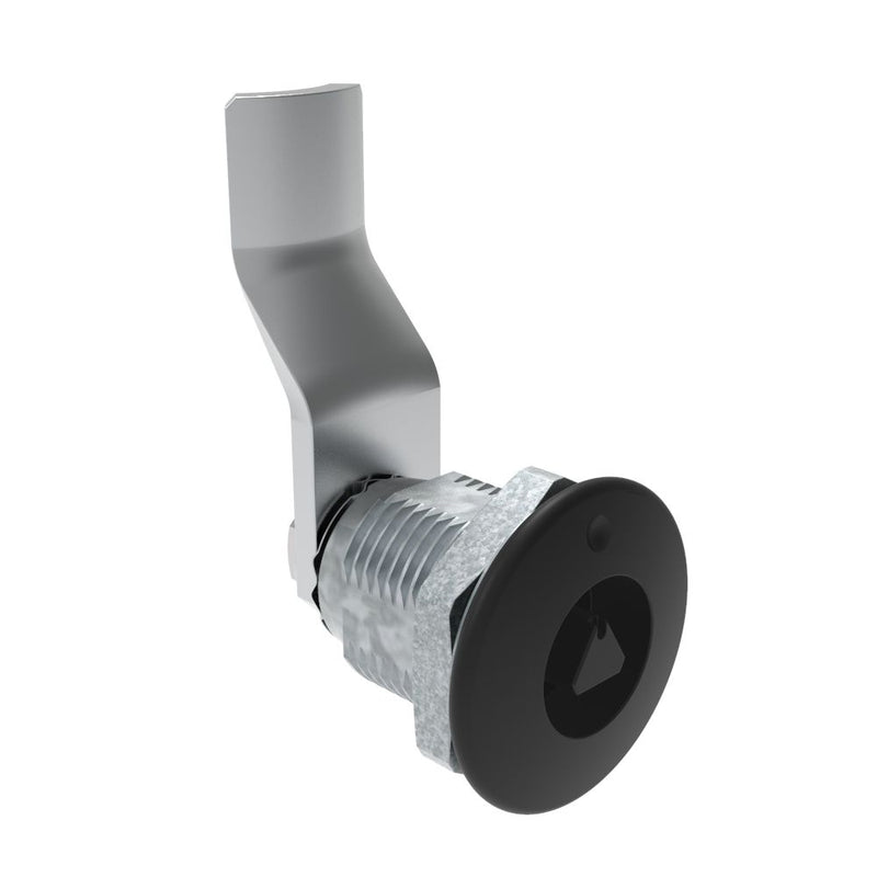SOUTHCO Quarter-Turn Cam Latch, 7 mm Triangle Recess, 32mm (1.25 in) Grip, Not Sealed, Zinc Alloy, Powder Coat, Black [E5-2-025-130]