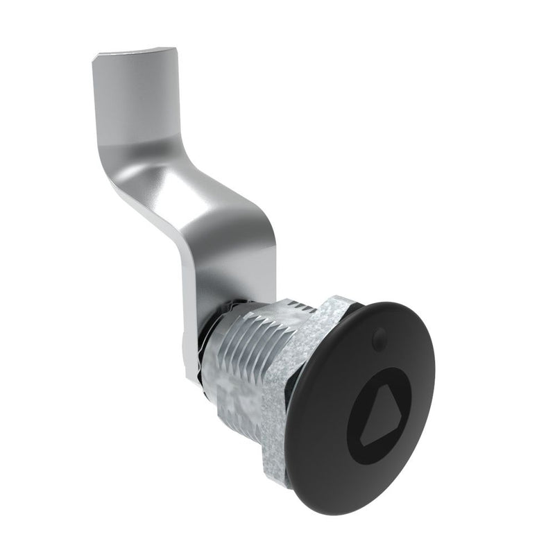 SOUTHCO Quarter-Turn Cam Latch, 8 mm Triangle Recess, 44mm (1.73 in) Grip, Not Sealed, Zinc Alloy, Powder Coat, Black [E5-2-035-190]