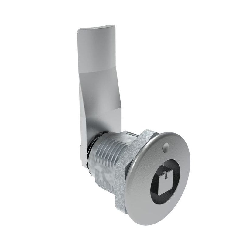 SOUTHCO Quarter-Turn Cam Latch, 7 mm Square Recess, 24mm (.94 in) Grip, Not Sealed, Zinc Alloy, Chrome Plated, Bright [E5-2-041-090]
