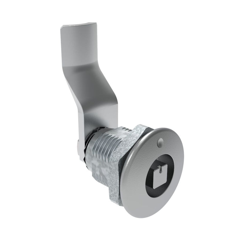 SOUTHCO Quarter-Turn Cam Latch, 7 mm Square Recess, 32mm (1.25 in) Grip, Sealed, Zinc Alloy, Chrome Plated, Bright [E5-2-041-131]