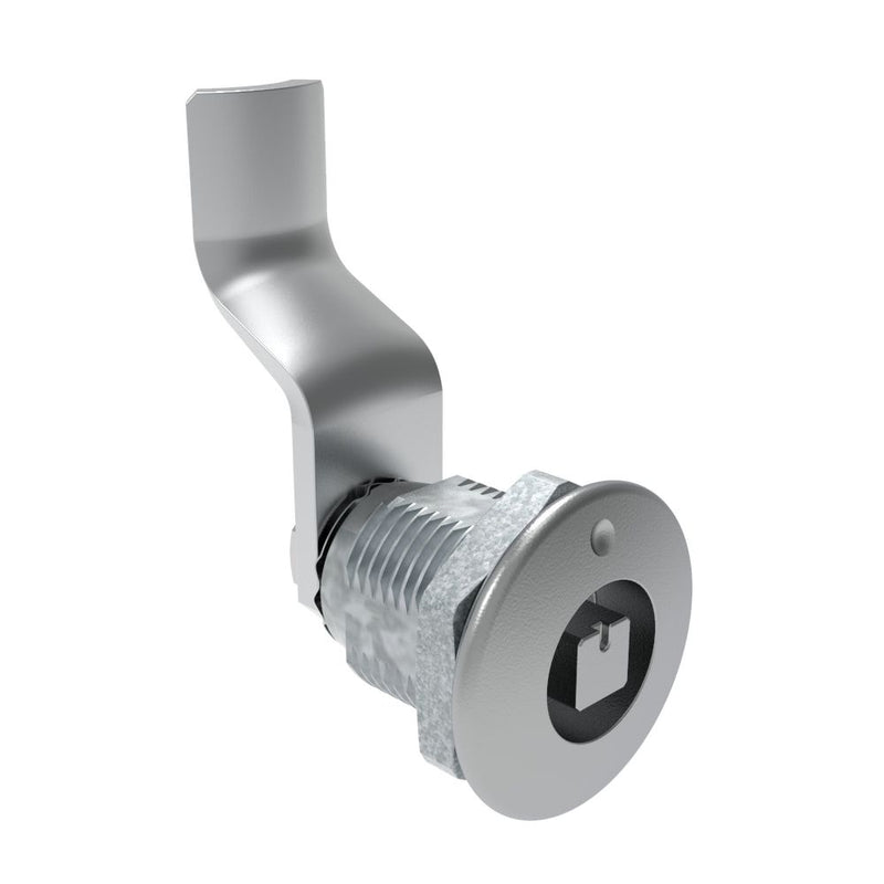 SOUTHCO Quarter-Turn Cam Latch, 7 mm Square Recess, 38mm (1.50 in) Grip, Not Sealed, Zinc Alloy, Chrome Plated, Bright [E5-2-041-160]