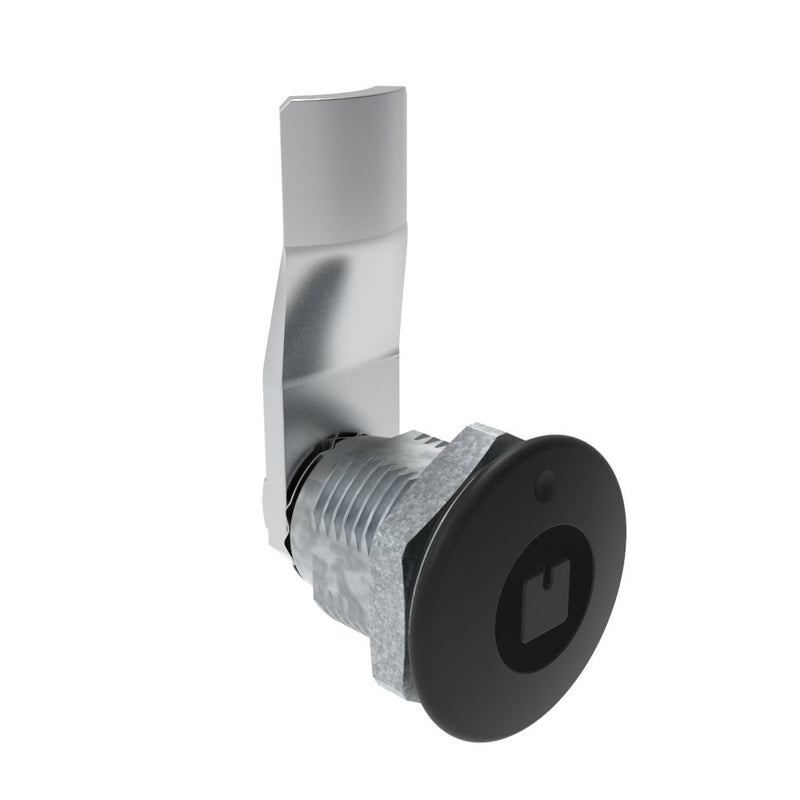 SOUTHCO Quarter-Turn Cam Latch, 7 mm Square Recess, 20mm (.79 in) Grip, Sealed, Zinc Alloy, Powder Coat, Black [E5-2-045-071]
