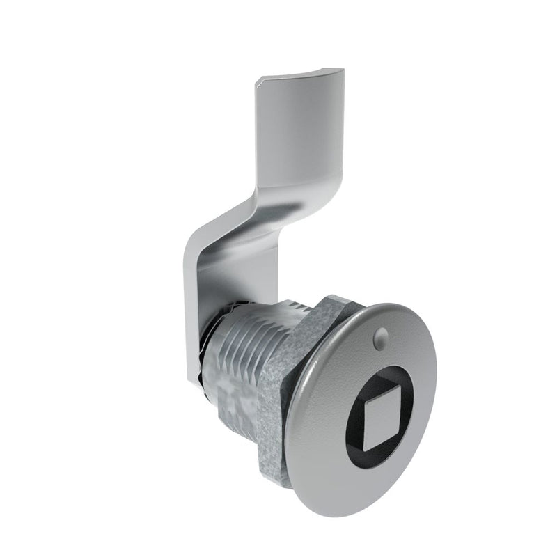 SOUTHCO Quarter-Turn Cam Latch, 8 mm Square, 8mm (.31 in) Grip, Sealed, Zinc Alloy, Chrome Plated, Bright [E5-2-051-011]