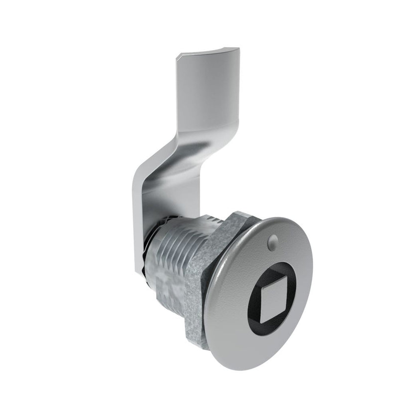 SOUTHCO Quarter-Turn Cam Latch, 8 mm Square, 10mm (.39 in) Grip, Sealed, Zinc Alloy, Chrome Plated, Bright [E5-2-051-021]