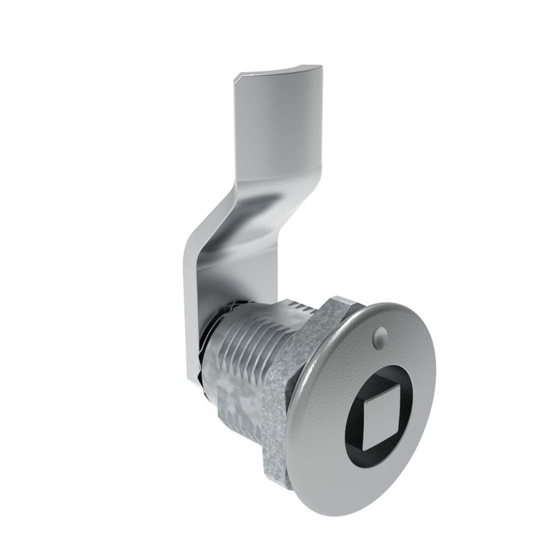 SOUTHCO Quarter-Turn Cam Latch, 8 mm Square, 12mm (.47 in) Grip, Not Sealed, Zinc Alloy, Chrome Plated, Bright [E5-2-051-030]