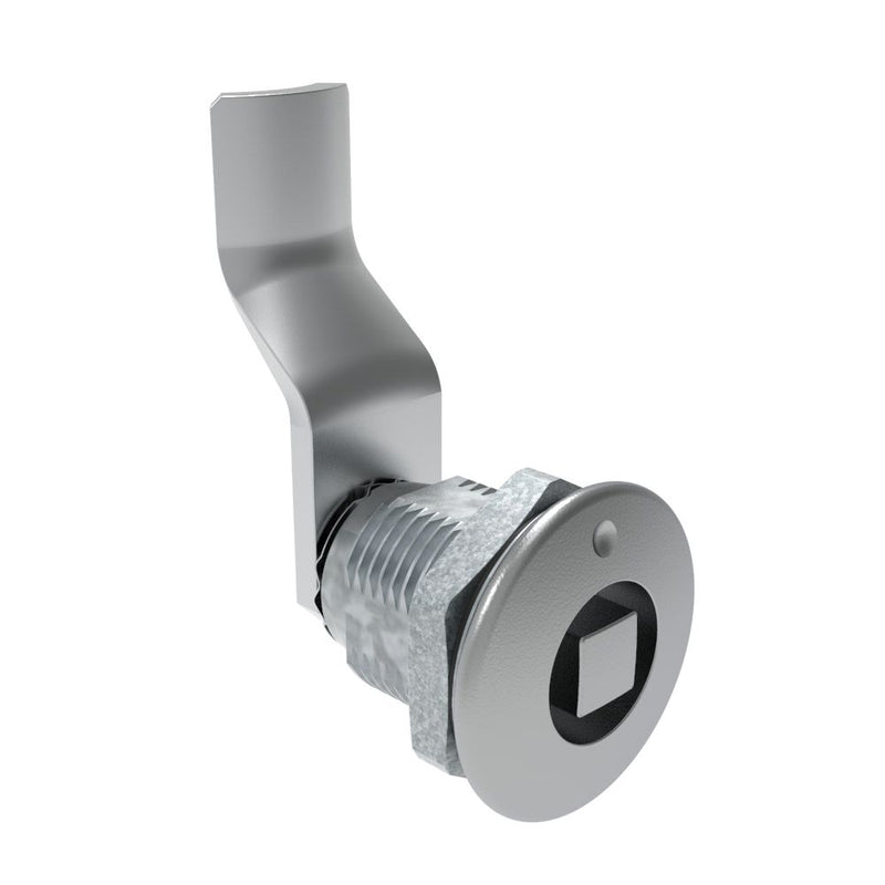 SOUTHCO Quarter-Turn Cam Latch, 8 mm Square, 34mm (1.34 in) Grip, Sealed, Zinc Alloy, Chrome Plated, Bright [E5-2-051-141]
