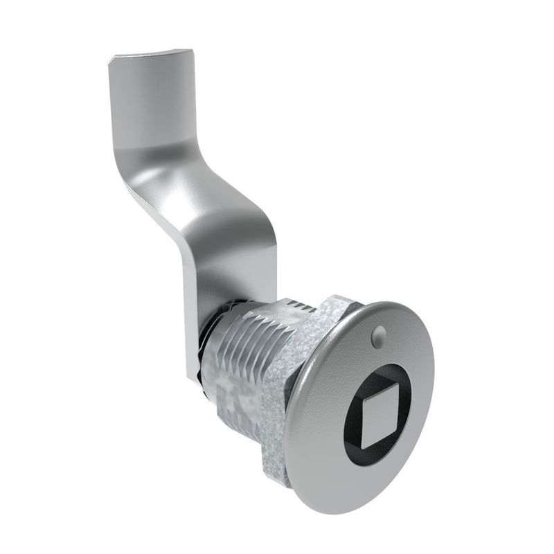 SOUTHCO Quarter-Turn Cam Latch, 8 mm Square, 40mm (1.57 in) Grip, Not Sealed, Zinc Alloy, Chrome Plated, Bright [E5-2-051-170]